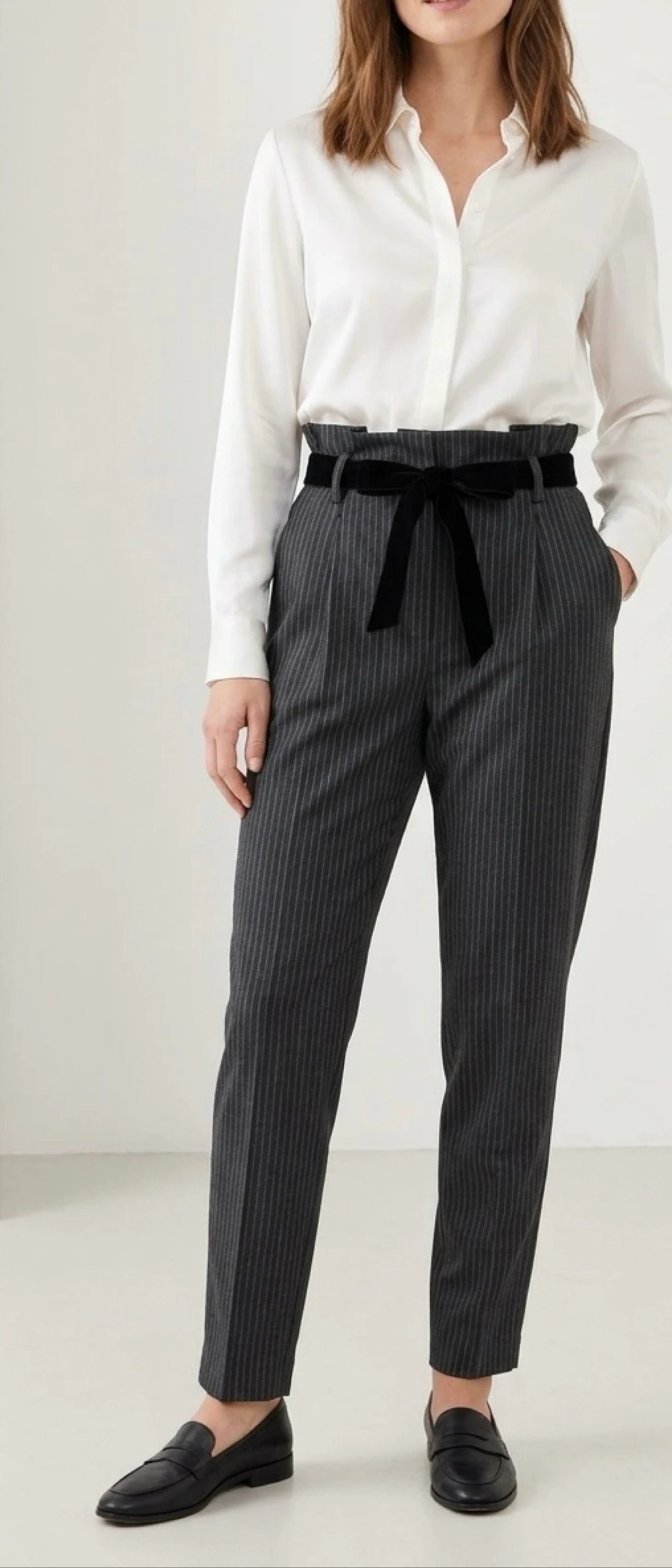 Pantalon pince rayure Zara